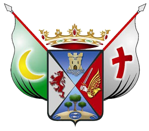 Escudo principal de las fiestas de moros y cristianos de Villena, haciendo entender de que va esta sección.